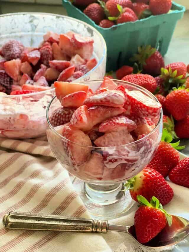 Fresas con crema