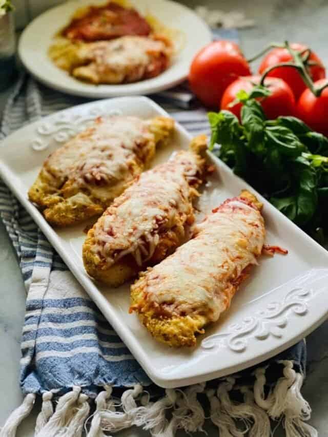 Air fryer chicken parm
