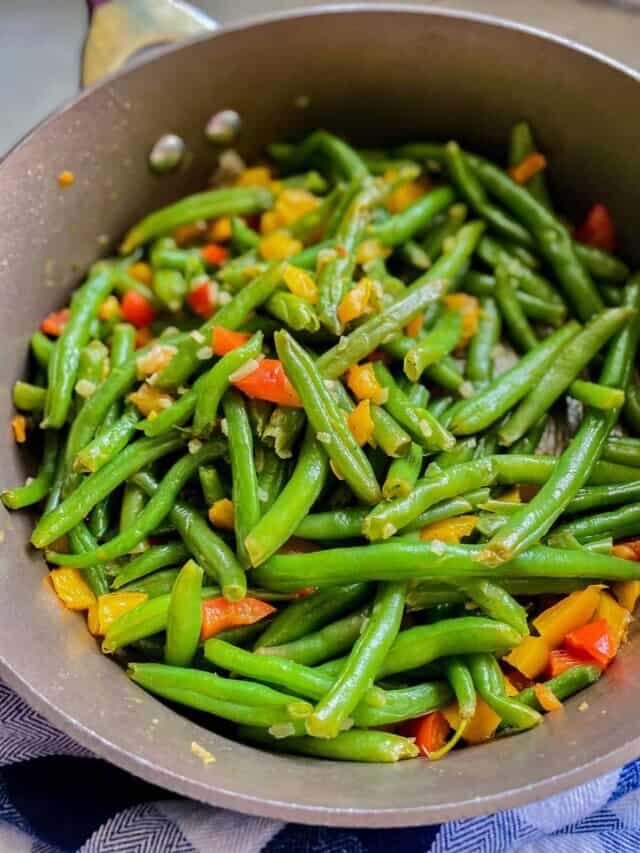 Green Beans in a Skillet