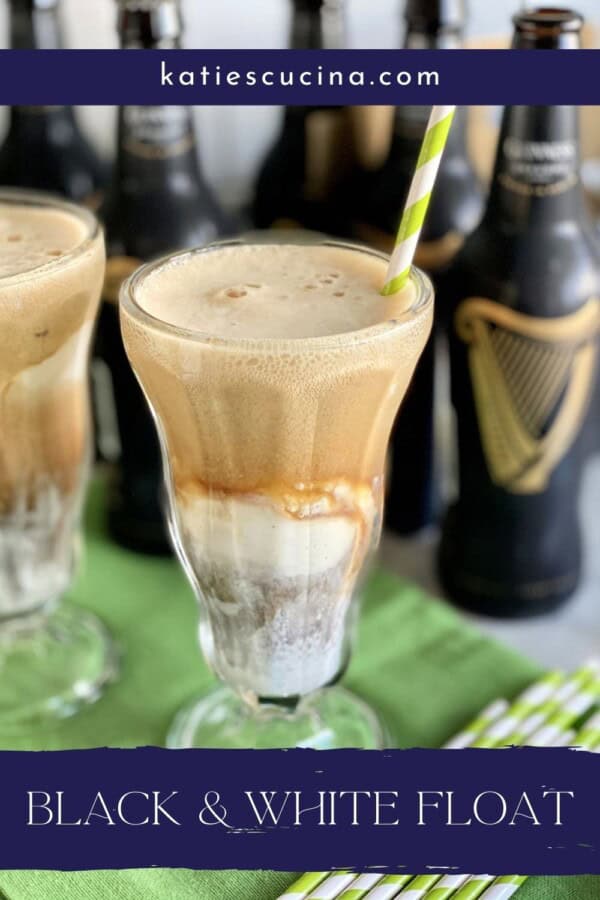 Two glasses filled with floats with text on image for Pinterest.